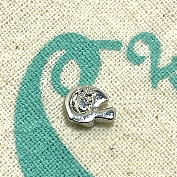 Origami Owl Living Lockets HTF Retired Football Helmet Floating Charm - Picture 2 of 2
